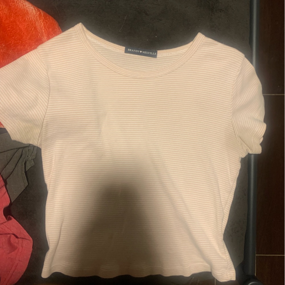 Brandy Melville stripped pink tank